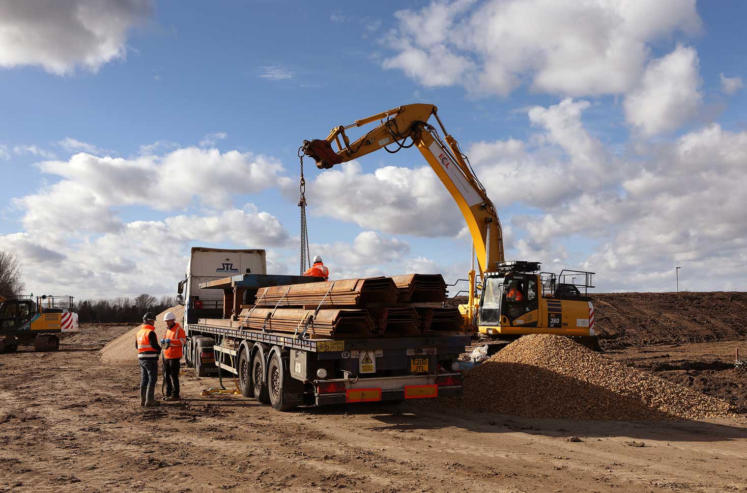 Plant machinery working at Waterbeach