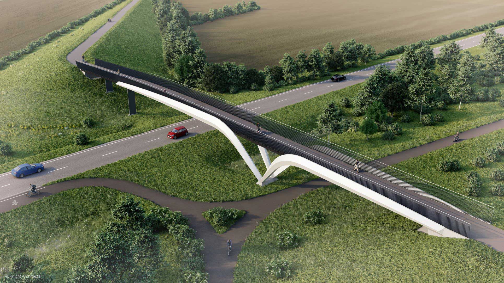 Featured image for “New A10 Bridge heralds Mere Way Cycle Route”