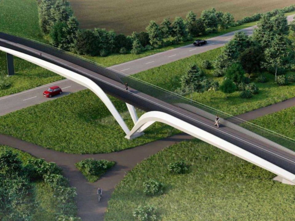 bridge over the a10 for cyclists