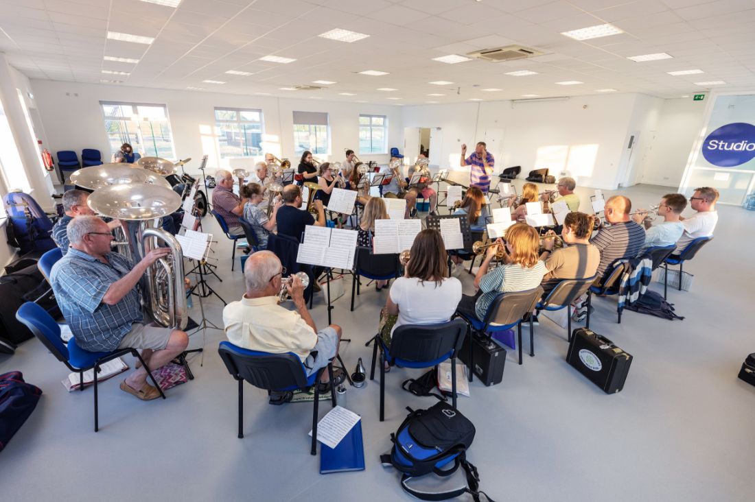 Waterbeach brass band rehearsal