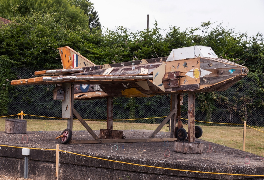 aircraft art installation at Waterbeach