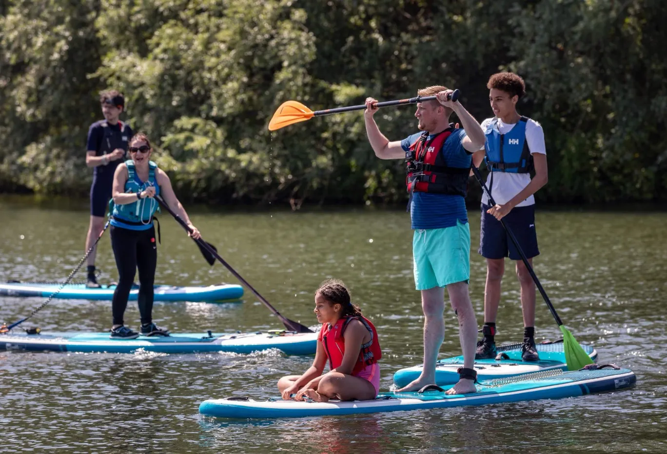 on the water at Waterbeach lake