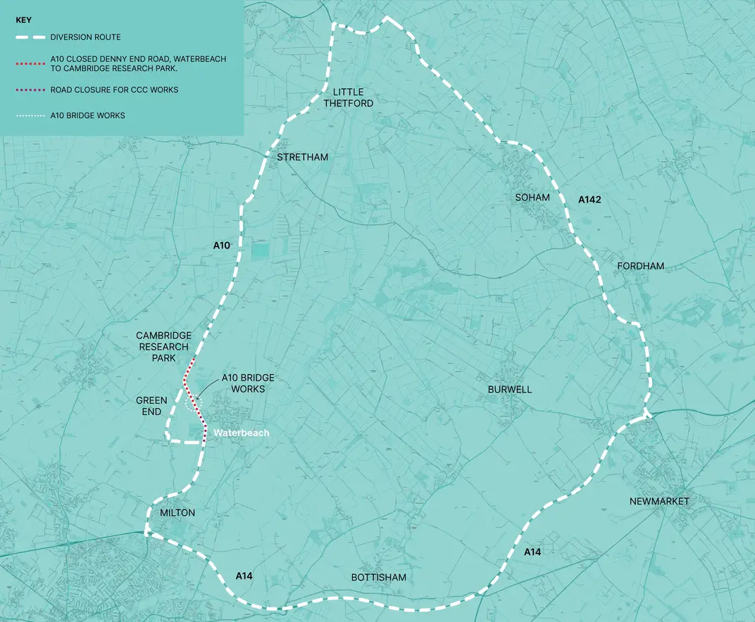 A10 Diversion Route 1