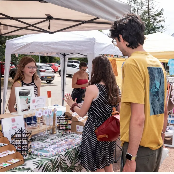Waterbeach Community Market stalls