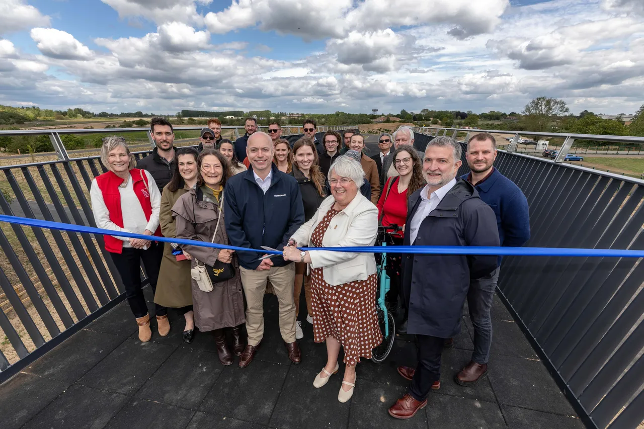 Featured image for “New A10 bridge formally opened, completing safer active travel link between Waterbeach and Cambridge”