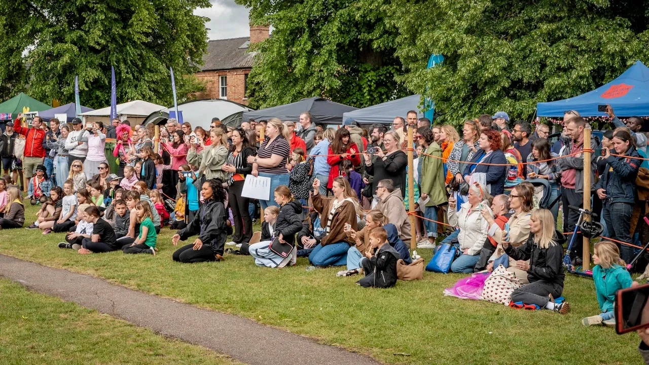 A crowd at Waterbeach feast